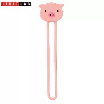 LIHIT A-7722-5粉紅豬收納束帶(附磁鐵)
