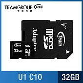 TEAM 十銓 500X 32GB MicroSD UHS-I 記憶卡 (含轉卡+終身保固)