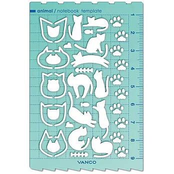 【VANCO】手帳專用繪圖尺 ‧貓咪
