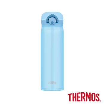【THERMOS 膳魔師】不鏽鋼真空輕巧變保溫瓶0.5L(JNR-500-LB)淺藍