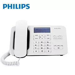 PHILIPS飛利浦 CORD492W/96 時尚設計超大螢幕有線電話(白)