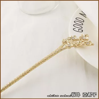 『坂井．亞希子』古樸典雅金屬植物珍珠點綴造型髮簪 梅花款
