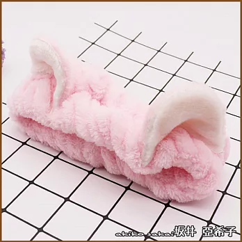 『坂井.亞希子』日本少女系可愛小兔耳朵造型洗臉髮帶 -粉色