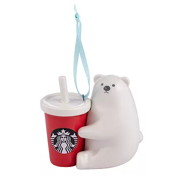 [星巴克]紅杯北極熊吊飾