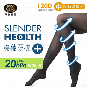 瑪榭 機能研究家120D抗菌壓力機能褲襪(一般型)M膚