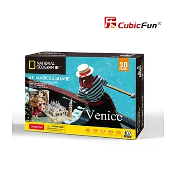 Cubicfun -國家地理頻道授權3D立體拼圖-旅行者系列-威尼斯聖馬可廣場