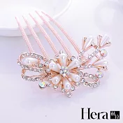【Hera 赫拉】韓版太陽花水鑽珍珠髮簪-2款一朵花款