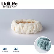 UdiLife 雅絨 柔舒圓形髮束 (MIT 台灣製造 SGS 檢驗合格)牛奶白