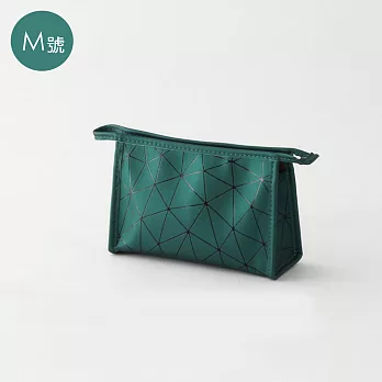 【EAtrip】幾何菱格化妝收納包(M號)-森林綠