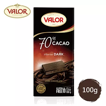 Valor 70%純黑巧克力片 100g(到期日2024/10)