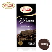Valor 82%純黑巧克力片 100g