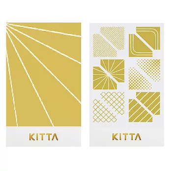 【HITOTOKI】KITTA 隨身攜帶手帳貼- Seal 金色角框