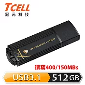 TCELL 冠元-USB3.1 512GB 4K EVO 璀璨黑金隨身碟黑金