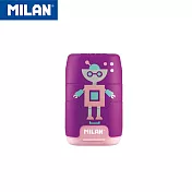 MILAN COMPACT橡皮擦+削筆器_快樂機器人_ 紫