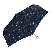 【Wpc.】日本抗UV五段迷你晴雨折傘(含傘套) ‧小櫻桃