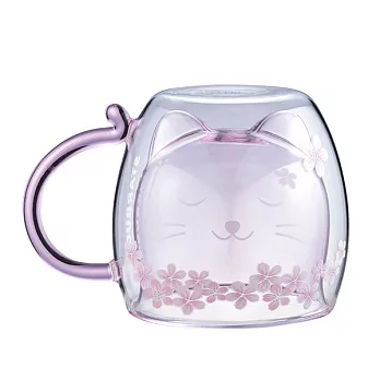 [星巴克]貓咪賞櫻雙層玻璃杯