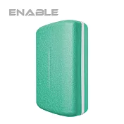 【台灣製造】ENABLE PopPower 7800mAh 類皮革 快充行動電源-湖水綠