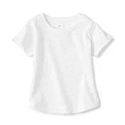 [MUJI無印良品]幼兒有機棉天竺水玉短袖T恤 90 柔白