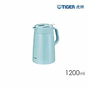 TIGER虎牌 1.2L時尚輕巧大容量桌上型保溫壺不鏽鋼保溫瓶(PWO-A120)水藍