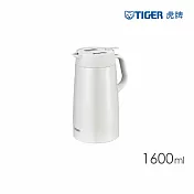 TIGER虎牌 1.6L時尚輕巧大容量桌上型保溫壺不鏽鋼保溫瓶(PWO-A160)雪白