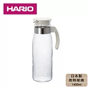 【日本HARIO】耐熱玻璃冷水壺-1400ml(白色)