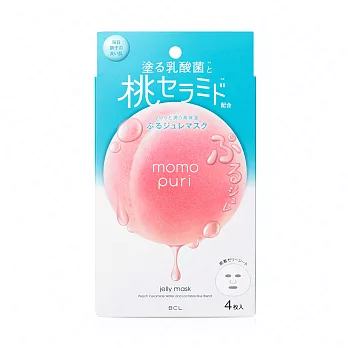 BCL momopuri 彈潤蜜桃保濕面膜 4枚入