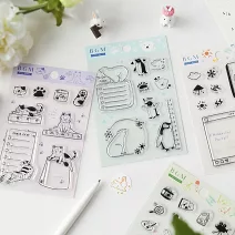 【BGM】+Clear Stamp 自由編排透明印章 ‧森之動物