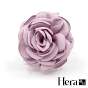 【Hera 赫拉】韓版淡雅立體仿真玫瑰花髮圈-3色淡紫