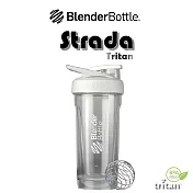 【Blender Bottle】卓越搖搖杯〈Strada Tritan〉28oz『美國官方授權』 時尚白