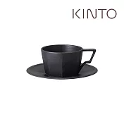 KINTO / OCT八角陶瓷杯盤組300ml 黑