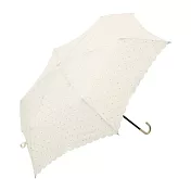 【because】日本晴雨兩用抗UV迷你金色勾把折傘 ‧白之花邊