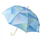 【estaa】日本抗UV輕量耐風晴雨直傘 ‧ 天藍稜鏡