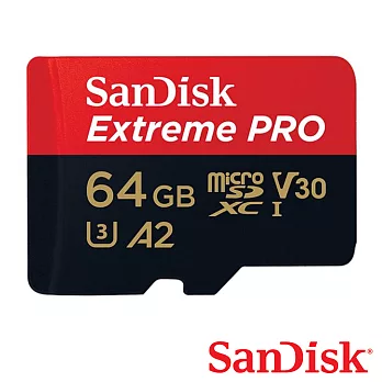 代理商公司貨 SanDisk 64GB Extreme Pro U3 microSDXC V30 A2 記憶卡