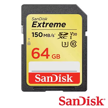 【代理商公司貨】SanDisk 64GB Extreme U3 SDXC UHS-I V30 記憶卡