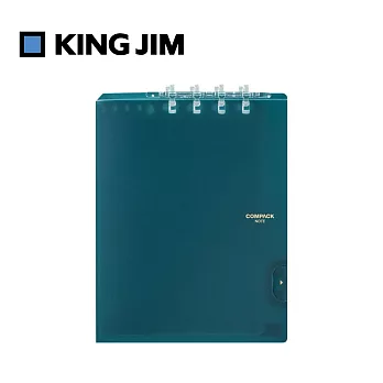 【KING JIM】Compact B5可對折活頁筆記本-透明-海軍藍