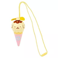 Sanrio 甜筒冰淇淋造型攜帶型隨身風扇附掛繩 布丁狗 黃粉