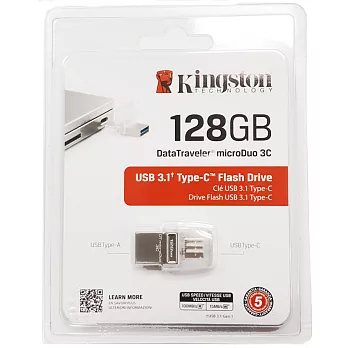 Kingston 金士頓 128GB DTDUO3C Type-C USB3.1 雙介面 隨身碟 DTDUO3C/128GB