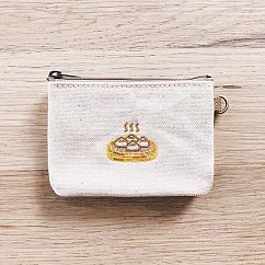 【一帆布包】臺灣小食─帆布輕巧扁形零錢包─小籠包