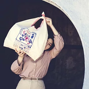 【一帆布包】寶島風景-帆布輕薄摺疊購物袋-懷舊日曆