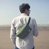 【一帆布包】帆布單肩腰包-墨綠