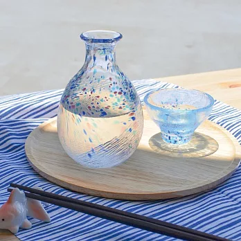 【TOYO SASAKI】日本手工夏祭流彩玻璃冷酒壺250ml ‧夏之海