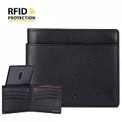 MONDAINE 瑞士國鐵 蘇黎世系列RFID防盜 ID視窗8卡短夾 -十字紋
