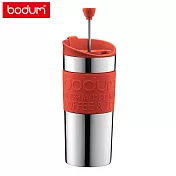 【Bodum】濾壓式不鏽鋼隨行杯350cc紅色
