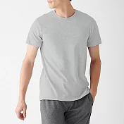 [MUJI無印良品]男有機棉無側縫天竺圓領短袖衫/2入 XS 灰色