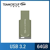 TEAM 十銓 C201 64GB 印象碟 USB 3.2 莫蘭迪系列 隨身碟 灰調綠 (防潑水+終身保固)
