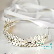 【Hera 赫拉】巴洛克風格時尚裝飾葉髮箍-2色銀