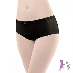 【K’s凱恩絲】專利親膚超薄有氧蠶絲內褲─黑色M黑色
