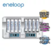 日本Panasonic國際牌ENELOOP低自放充電電池組(8入液晶充電器+3號4入+4號4入)