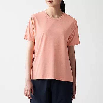 [MUJI無印良品]女吸汗速乾聚酯纖維短袖T恤S橘色
