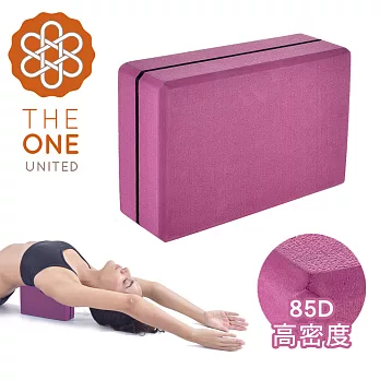 【The One】硬度加強款 環保EVA高密度抗壓瑜珈磚(四色任選)紫色